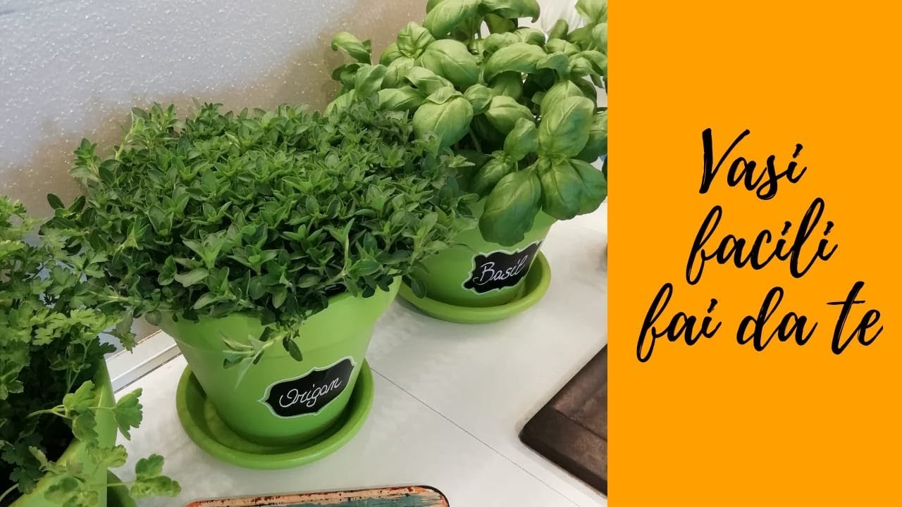 Vasi decorati fai da te per piante aromatiche