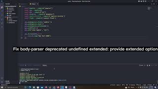 body-parser deprecated undefined extended: provide extended option