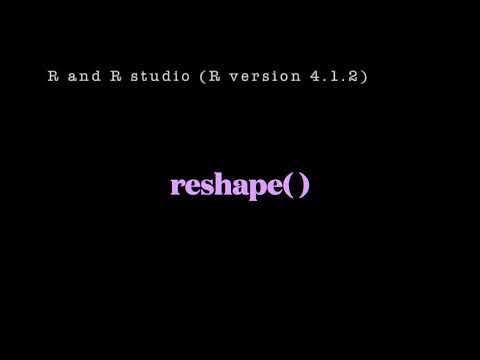 Reshape between 'wide' format and 'long' format data in R studio: reshape()