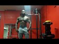 black muscle man flexing
