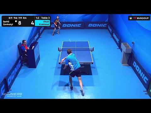 18:50 Serhii Zavinskyi - Vitalii Krokhmal 14.08.2023 TT Euro.Cup Ukraine Professional. TABLE 3