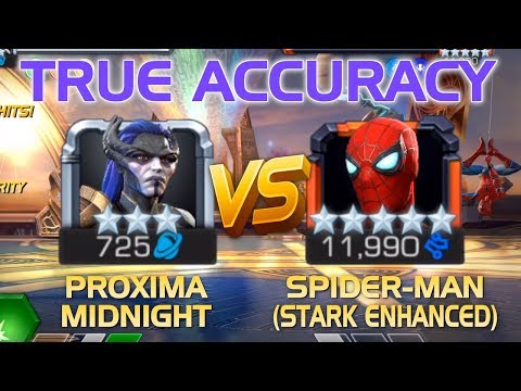 True Accuracy: Proxima Midnight vs. Spider-Man (Stark Enhanced) (5* R5) | MCoC