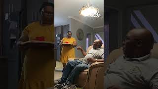 Woman Pranks Husband by Dropping Empty Cup on Him