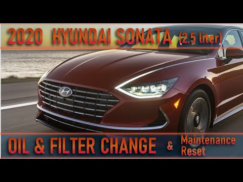 2020 Hyundai Sonata SEL 2.5L  |  Oil & Filter Change  |  Maintenance Light Reset