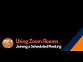 zoom conference rooms joining a scheduled meeting