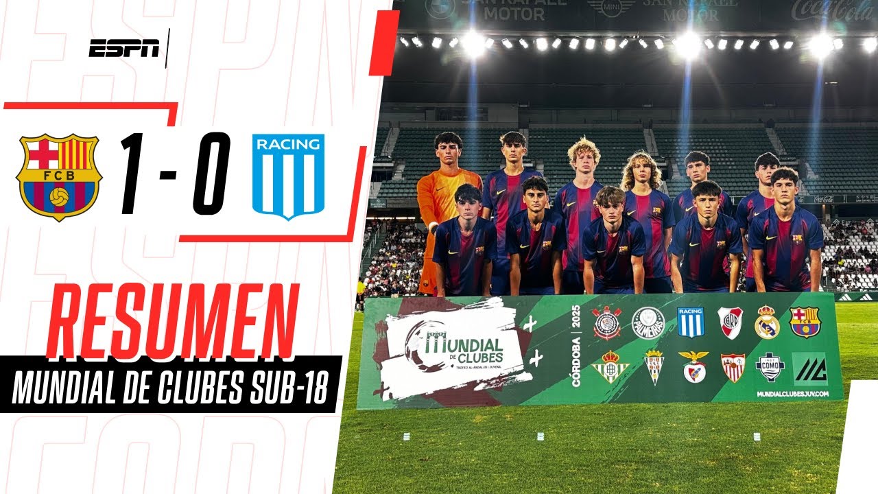EL BARSA DERROTÓ A LA ACADEMIA Y ES EL CAMPEÓN DEL MUNDIAL JUVENIL | Barcelona 1-0 Racing | RESUMEN