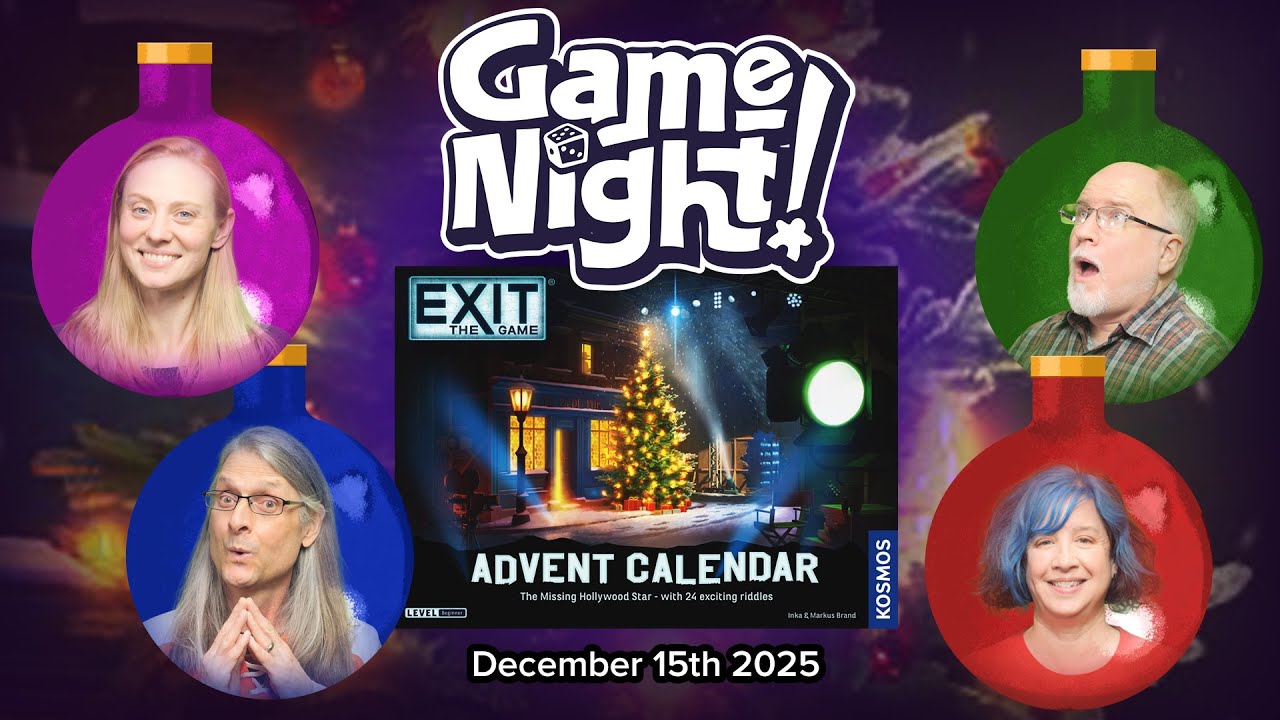 GameNight! 24 Days of Christmas Day 15 - Exit: The Game Advent Calendar - The Missing Hollywood Star