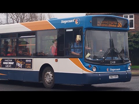 Thrash! Stagecoach Busways Alexander ALX 300 - 22428 - YN07 KPX - 36 To Hartlepool Marina - 22/04/23