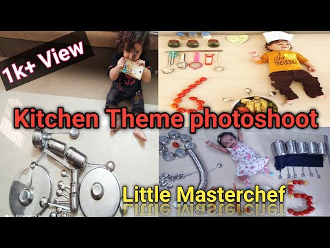 Kitchen theme baby photoshoot ideas | masterchef baby...