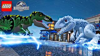 BATALHA! Tiranossauro Rex Buck VS Indominus Rex no LEGO Jurassic World