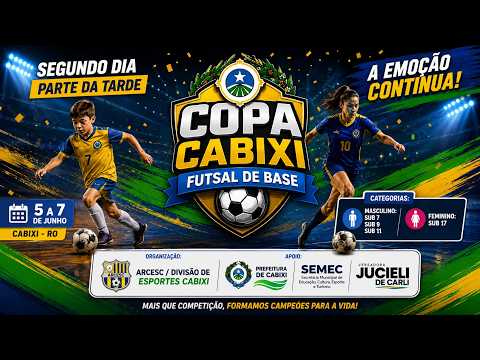 2º DIA DA COPA CABIXI DE FUTSAL BASE - SABADO  - PARTE DA TARDE  - parte 2