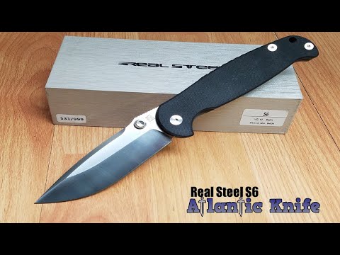 REAL STEEL S6 FRAMELOCK BLACK G10 HANDLE SATIN VG10 STAINLESS FOLDING KNIFE 9431