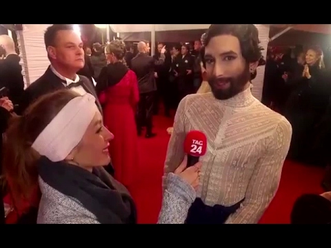 Conchita Wurst - backstage interview, SemperOpernball, 03.02.2017