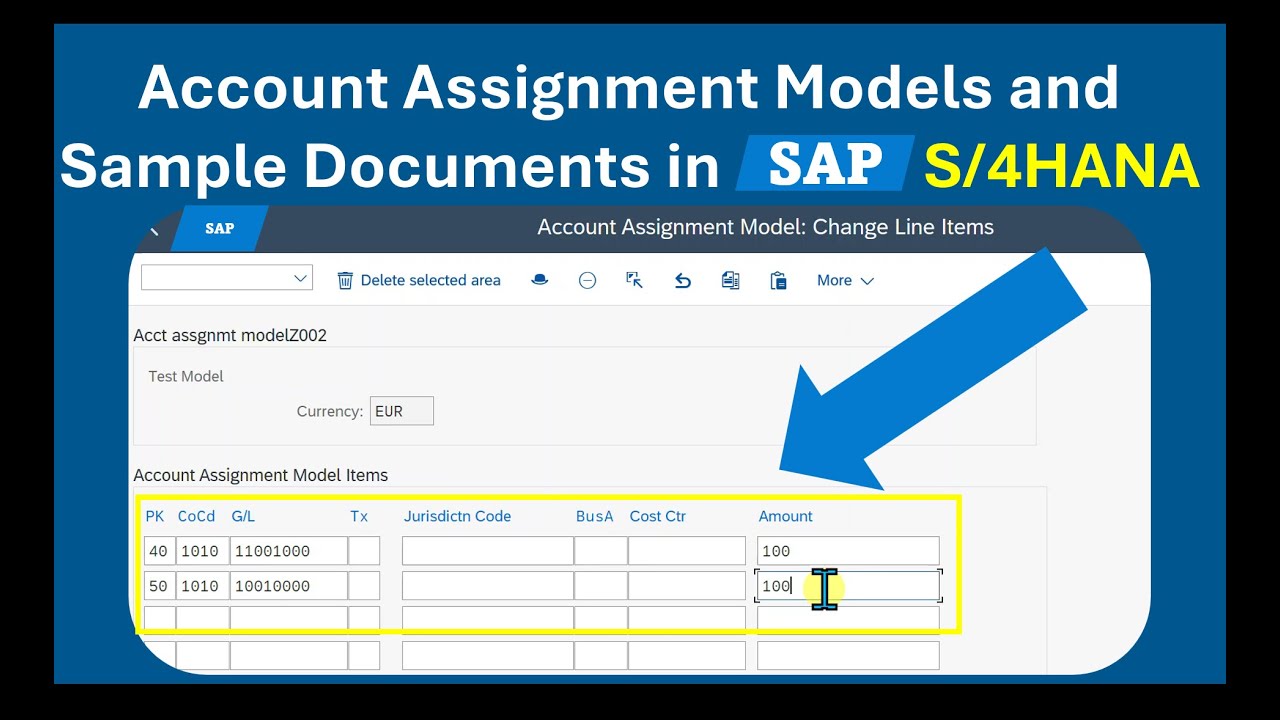 Account Assignment Models and Sample Documents in SAP S/4HANA Finance | Configuration and Examples
