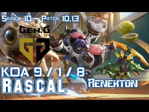 Gen Rascal RENEKTON vs SETT Mid - Patch 10.13 KR Ranked