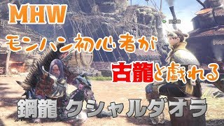 【MHW】モンハン初心者が古龍と戯れる【クシャルダオラ】