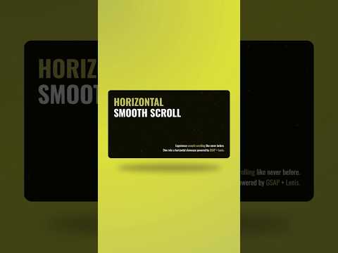This Horizontal Scroll Animation is EASY! (GSAP & Lenis)