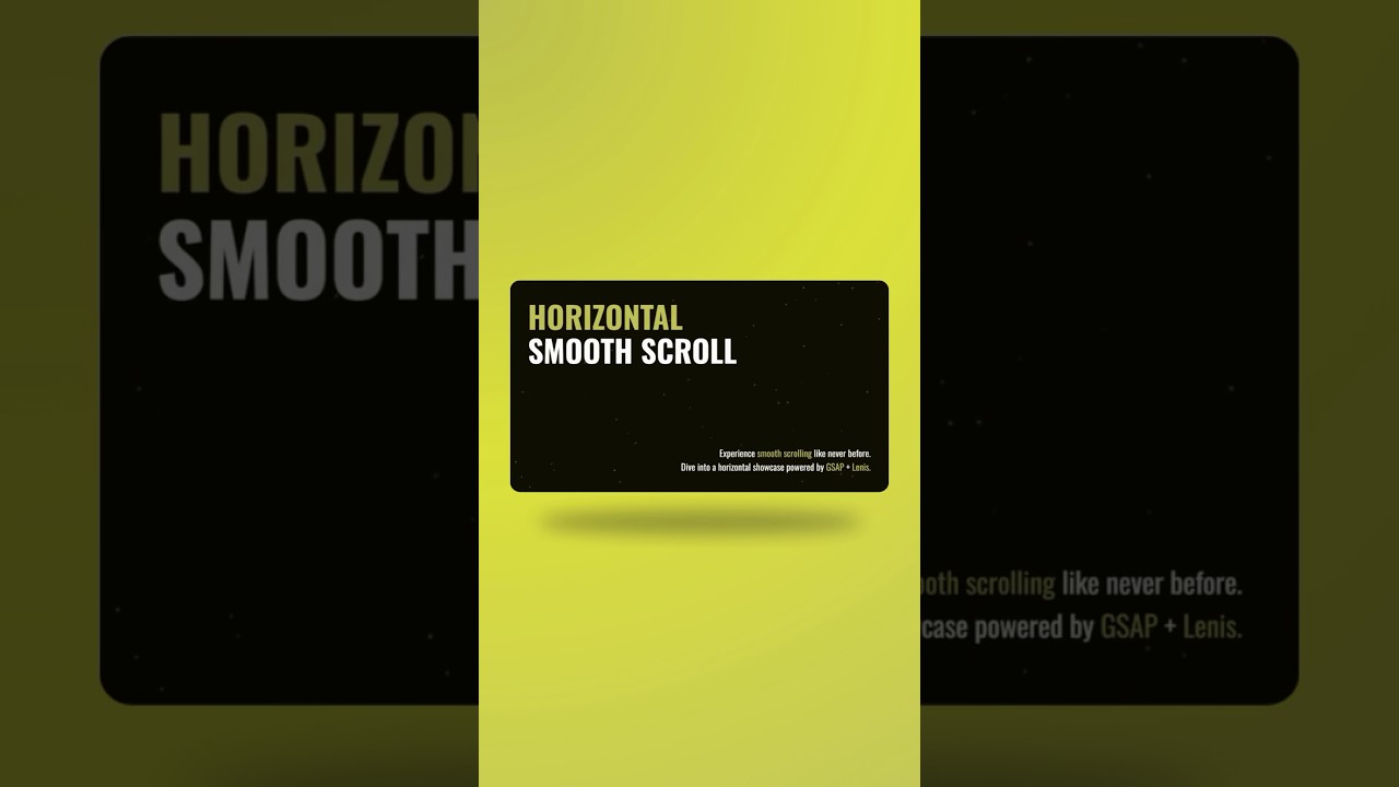 This Horizontal Scroll Animation is EASY! (GSAP & Lenis) — Rupz Web