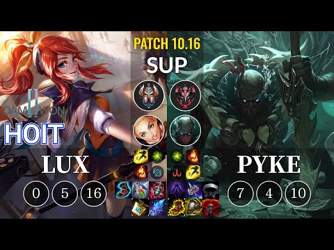 DWG Hoit Lux vs Pyke Sup - KR Patch 10.16
