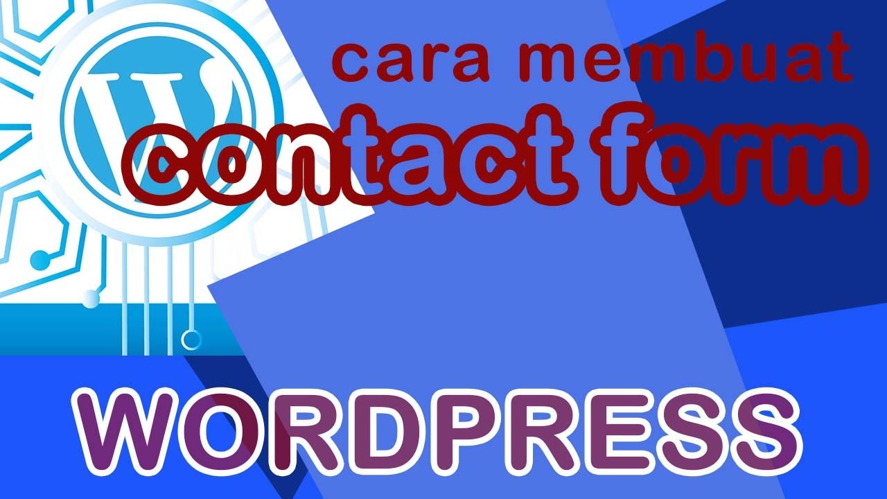 easy way to create a contact form with WordPress