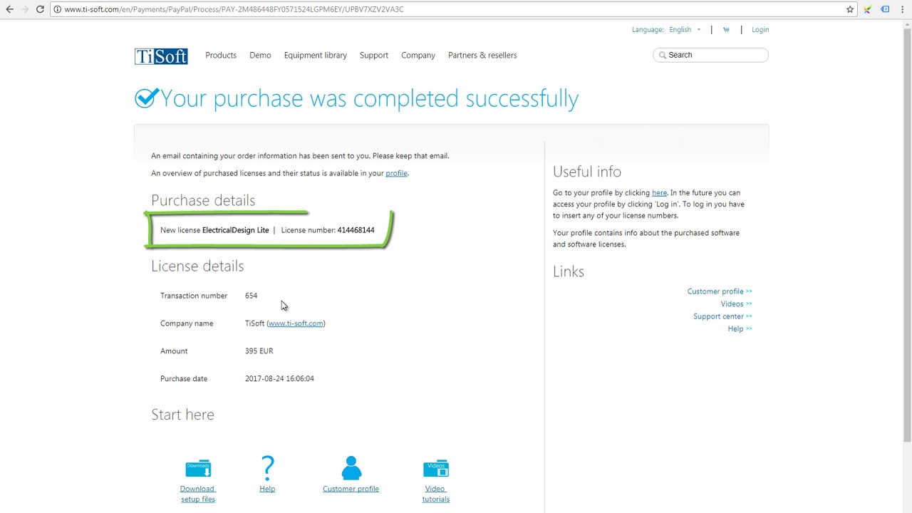 How to purchase and activate TiSoft software