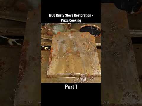 1900 Rusty Stove Restoration   Pizza Cooking ｜ Part 1 #restore #rusty #asmr #restoration #antique #s