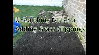 Uncovering Leaf Mulch from November + Grass Mulch Tips for Spring