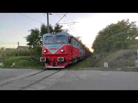 Tren cu busteni pentru Schweighofer Dornesti trece prin Stroiesti cu EA547 si EA150  - 10.10.2021