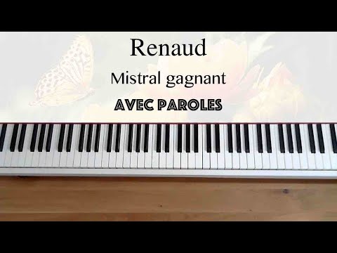 Renaud - Mistral gagnant (avec paroles) - Piano