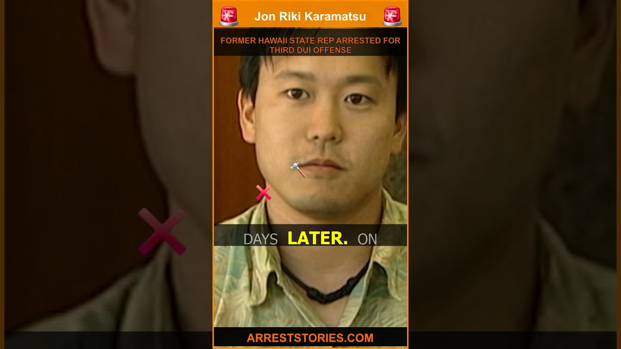 FORMER HAWAII STATE REP ARRESTED FOR THIRD DUI OFFENSE