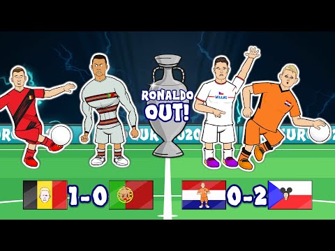 😡Ronaldo Knocked Out! De Ligt Handball!😡 Belgium Portugal 1-0 Netherlands Czech Republic 2-0 Euros