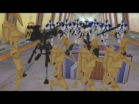 Captain Rex's DEATH TUNNEL Charge! - Men of War: Star Wars Mod Battle Simulator