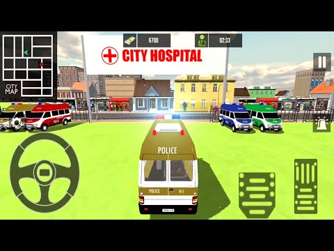 Policeman Emergency Ambulance Rescue Van Driving Simulator _ Gameplay #175