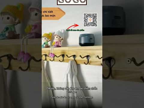 Kệ Gỗ Treo Đồ Decor Homestay - Gỗ Dày 2cm - Màu Nâu Vintage - Giá Cực Sốc 99k!