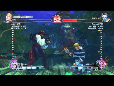 gaku1025 [Cody] vs Orange0706 [Vega] SSF4 AE Japanese Online Ranked Matches