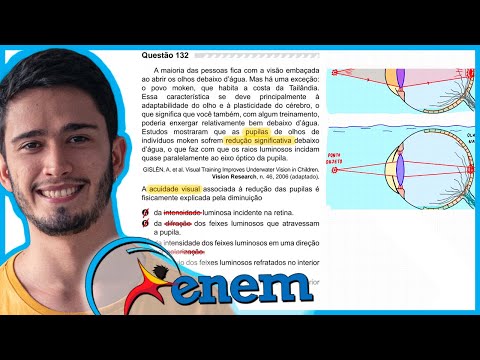 ENEM 2019 - A maioria das pessoas fica com a visão embaçada ao abrir os olhos debaixo dʼágua. Mas há