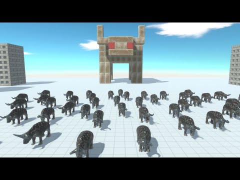 100 GORGON vs ALL TEAMS Animal Revolt Battle Simulator