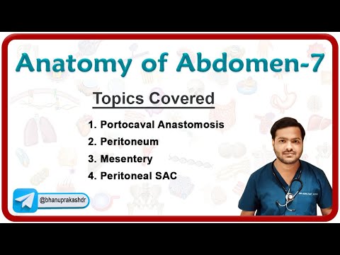 Anatomy of the Abdomen (Part - 7) : Portocaval Anastomosis, Peritoneum, Mesentery & Peritoneal Sac.