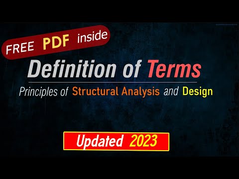 CE PSAD 2023 - Principles of Structural Analysis and Design (Definition of Terms)