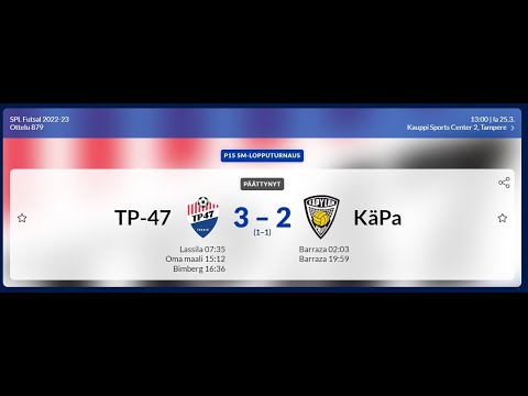 P15 lopputurnaus: TP-47 - KäPa 25.3.2023