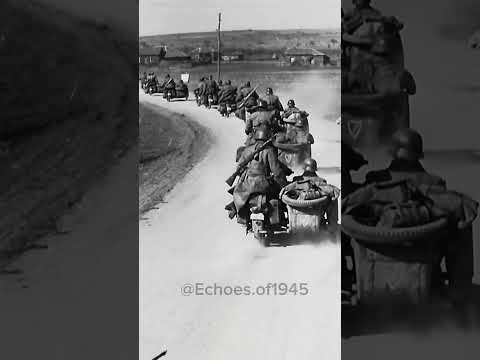 WWII Motorcycle Convoy – Fast-Moving Troops on the Front Lines