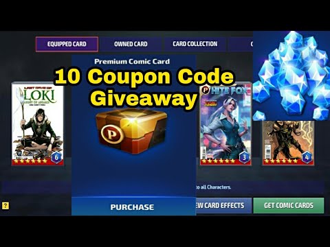 10 Coupon Code Giveaway | Free Premium Card acquired And Guide For Cards  - Marvel Future Fight