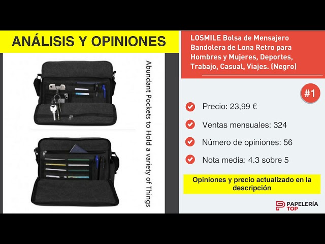 Vídeo relacionado con FANDARE Bolsa de Mensajero Bolso de Lona Bolsos Bandolera Unisex Adulto Bolsos Maletín Messenger Bag para el Trabajo la Escuela 7.9 Pulgadas Bolsa de Tablet Caqui
