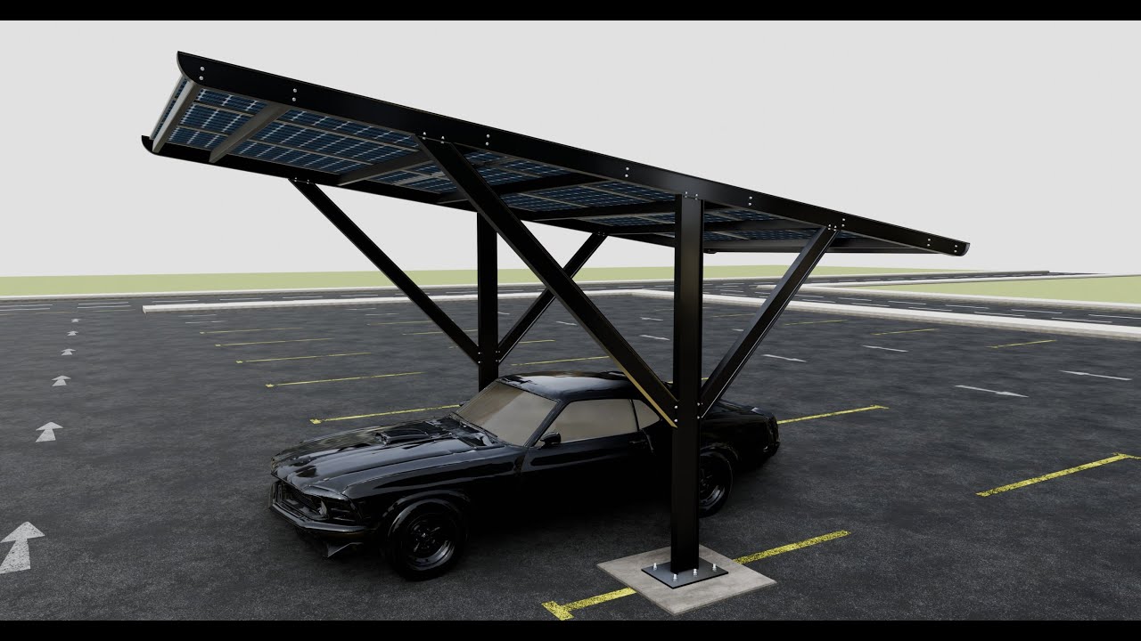Y TYPE MODERN SOLAR CARPORT TYPE-6 3D Model