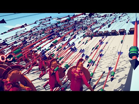 SPARTAN ARMY vs 20 HWACHA ARROW RAIN - Totally Accurate Battle Simulator TABS