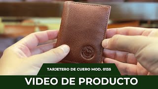 Video de Tarjetero porta documentos de cuero Mod. 0135
