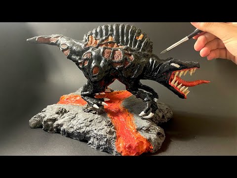 Sculpting a Symbiotic Spinosaurus Diorama with Clay