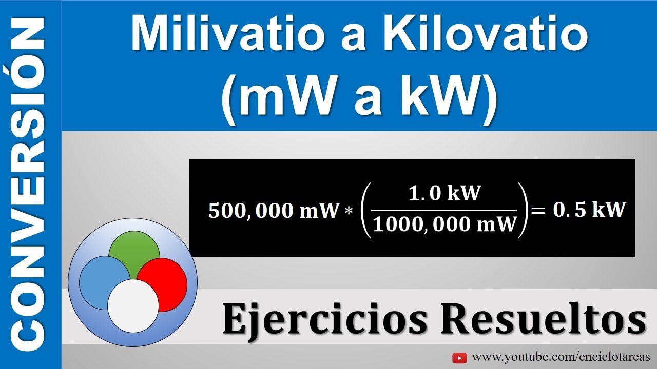 Milivatio a Kilovatio (mW a kW)