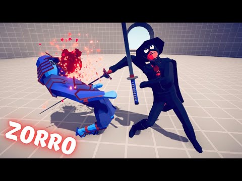 ZORRO 1 vs 1 UNITS - Totally Accurate Battle Simulator TABS