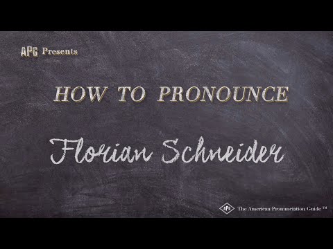 How to Pronounce Florian Schneider (Real Life Examples!)